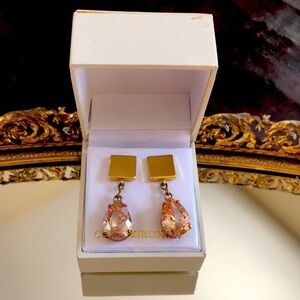 Pretty CZ cubic Zirconia Pierced Earrings